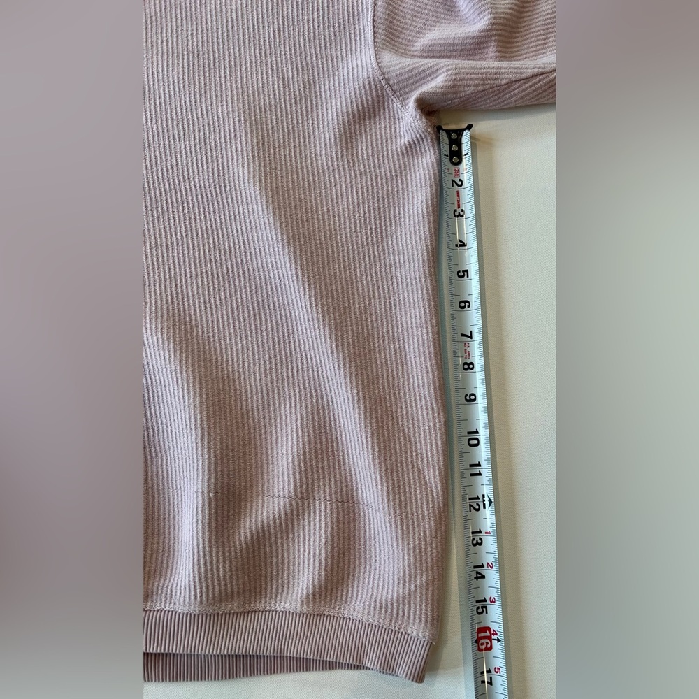 aerie Beyond Oversized Light Pink Quarter Zip Size Small 100% Cotton - Picture 8 of 16